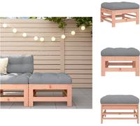 vidaXL Tabouret de jardin avec coussin Bois massif Douglas - éléments de canapé de jardin