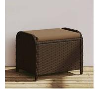 vidaXL Tabouret de Jardin avec Coussin, Chaise de Patio, Siège de Terrasse, Meuble de Balcon Arrière-cour Extérieur, Brun 365735