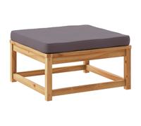 vidaXL Tabouret de jardin avec coussin en bois massif d'acacia
