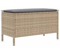 vidaXL Tabouret de jardin beige et gris clair 80 x 38 x 42 cm en rotin PE