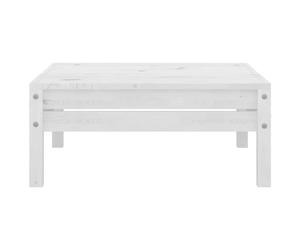 vidaXL Tabouret de jardin Blanc Pin massif