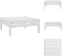 vidaXL Tabouret de jardin blanc pin massif - Ensemble de meubles de jardin