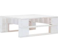 vidaXL Ottomane d'extérieur Palettes Bois de pin imprégné blanc