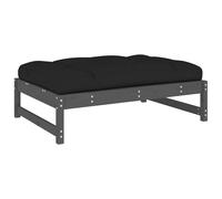vidaXL Tabouret de jardin Gris 120x80 cm Pin massif