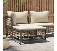 vidaXL Tabouret de jardin pliable - Beige