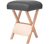 vidaXL Tabouret de massage pliant avec siège 12 cm d'épaisseur Noir