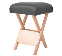 vidaXL Tabouret de massage pliant avec siège 12 cm d'épaisseur Noir
