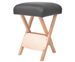 vidaXL Tabouret de massage pliant avec siège 12 cm d'épaisseur Noir