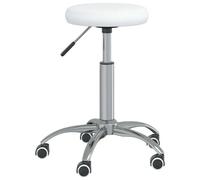 vidaXL Tabouret de massage Similicuir Blanc