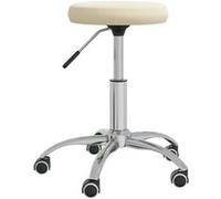 vidaXL Tabouret de massage Velours Crème