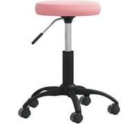 vidaXL Tabouret de massage en velours rose
