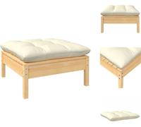 vidaXL Tabouret de pied d'extérieur avec coussin pin massif - éléments de canapé de jardin