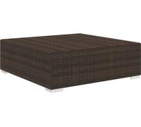 vidaXL Tabouret de pied modulaire 1 pc + supports Poly rotin brun