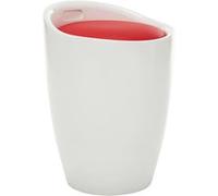 vidaXL Tabouret de rangement Blanc et rouge Similicuir Blanc