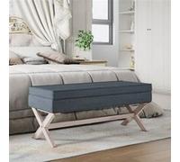 vidaXL Tabouret de rangement Gris foncé 110x45x49 cm Velours