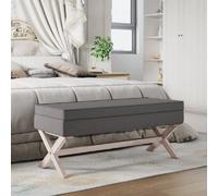 VidaXL Tabouret de rangement gris foncé