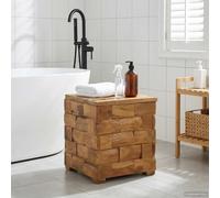 vidaXL Tabouret de Rangement Marron 40 x 40 x 45 cm