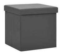 vidaXL Tabouret de rangement pliable Gris PVC