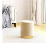 vidaXL Tabouret de Rangement Rond Abricot Velours 31 x 37 cm
