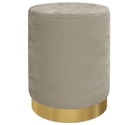 vidaXL Tabouret de rangement rond Pouf repose-pied velours Gris foncé 31 x 37 cm