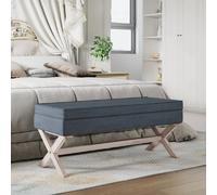 vidaXL Tabouret de rangement Velours Gris