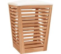 vidaXL Tabouret de salle de bain 40,5x40,5x56 cm bois massif noyer