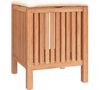 vidaXL Tabouret de salle de bain 40,5x40x52 cm bois massif noyer