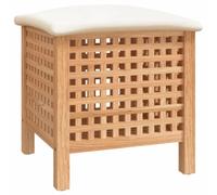 vidaXL Tabouret de salle de bain 48x47,5x52 cm bois massif noyer