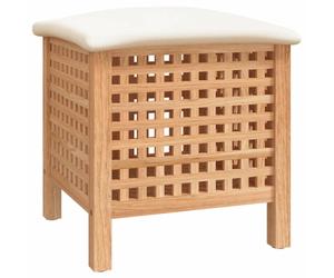 vidaXL Tabouret de salle de bain 48x47,5x52 cm bois massif noyer