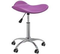 vidaXL Tabouret de salon et spa Violet Similicuir Pourpre G