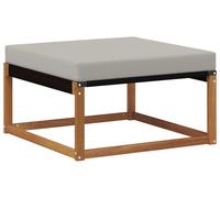 vidaXL Tabouret d'extérieur en bois d'acacia massif et Textilene Nature