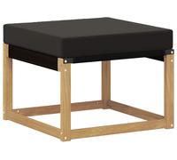 vidaXL Tabouret d'extérieur en bois massif d'acacia et tissu Textilene blanc
