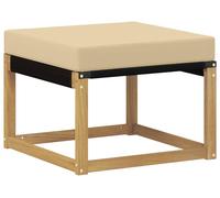vidaXL Tabouret d'extérieur en bois massif d'acacia et tissu Textilene blanc