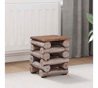 vidaXL Tabouret Naturel 30 x 30 x 38 cm Bois de teck massif