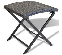 VidaXL Tabouret Pliable - Résine Noire