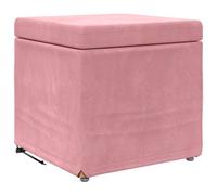 vidaXL Tabouret Rose 41 x 41 x 40 cm Velours et Bois Composite