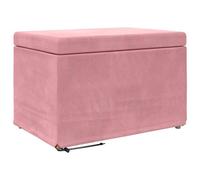 vidaXL Tabouret Rose 60 x 40 x 40 cm Velours et Bois Composite
