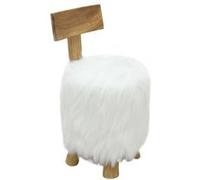 Tabouret Blanc Bois De Teck Massif