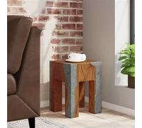 vidaXL Tabouret Teck Résine 30 x 40 cm Multicolore G