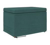 vidaXL Tabouret Vert foncé 60 x 40 x 40 cm Tissu et bois stratifié