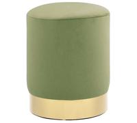 vidaXL Tabouret Vert moutarde et doré Velours 28 x 36 cm 249841