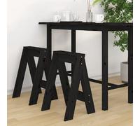vidaXL Tabourets 2 pcs - Noir