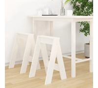 Krukken 2 st 40x40x60 cm massief grenenhout wit823665