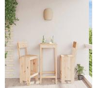 vidaXL Tabourets Bois de pin