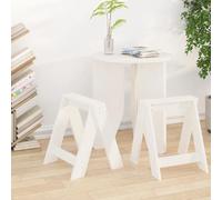 VidaXL Tabourets - Bois de pin Blanc