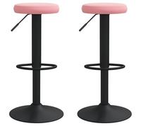 vidaXL Tabourets de bar 2 pcs Rose Velours