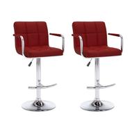 vidaXL Tabourets de bar 2 pcs Rouge bordeaux Similicuir