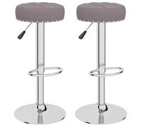 vidaXL Tabourets de bar 2 pcs Taupe Tissu