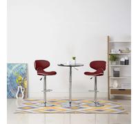 VIDAXL Tabourets de bar bordeaux