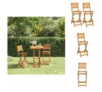 vidaXL Tabourets de bar de jardin 2 pièces Pliable Bois massif Acacia - Chaises de jardin
